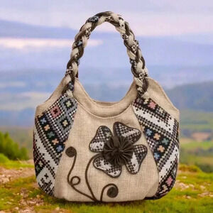 Artisan Floral Pattern Mini Bag